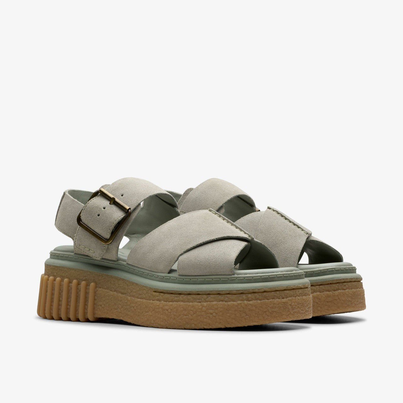 Evamar Wish Light Green Suede Clarks Women