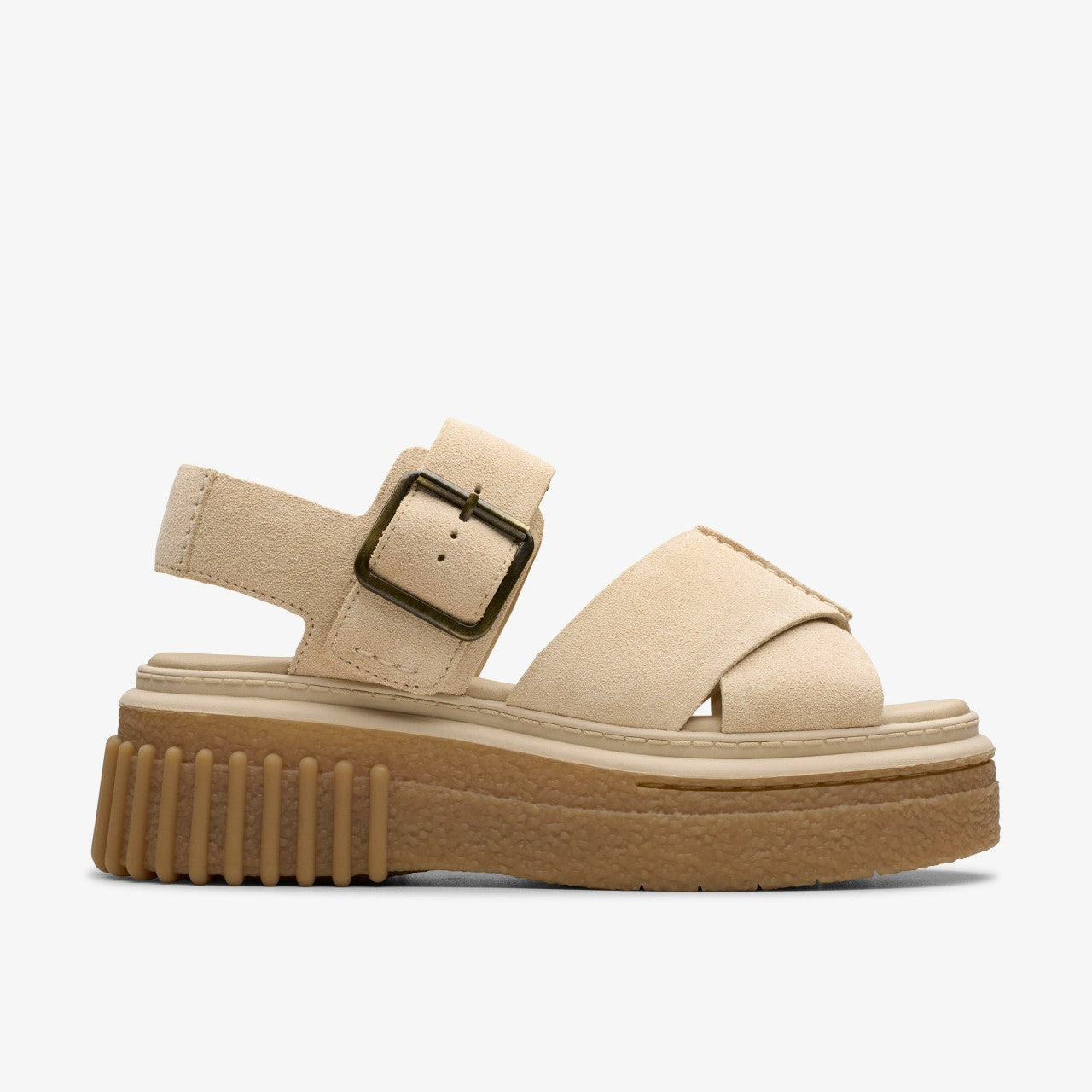 Evamar Wish Ecru Suede Clarks Women