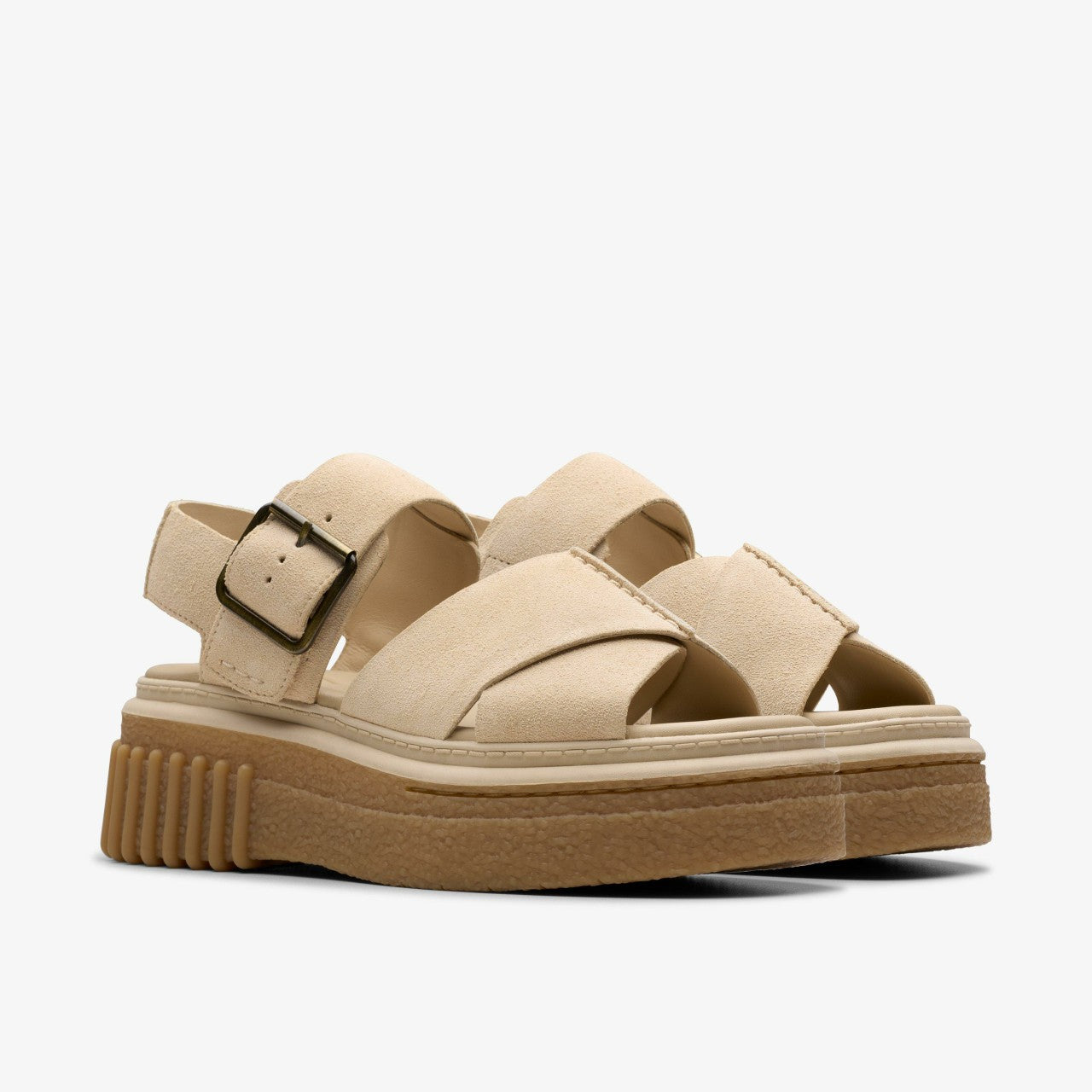 Evamar Wish Ecru Suede Clarks Women