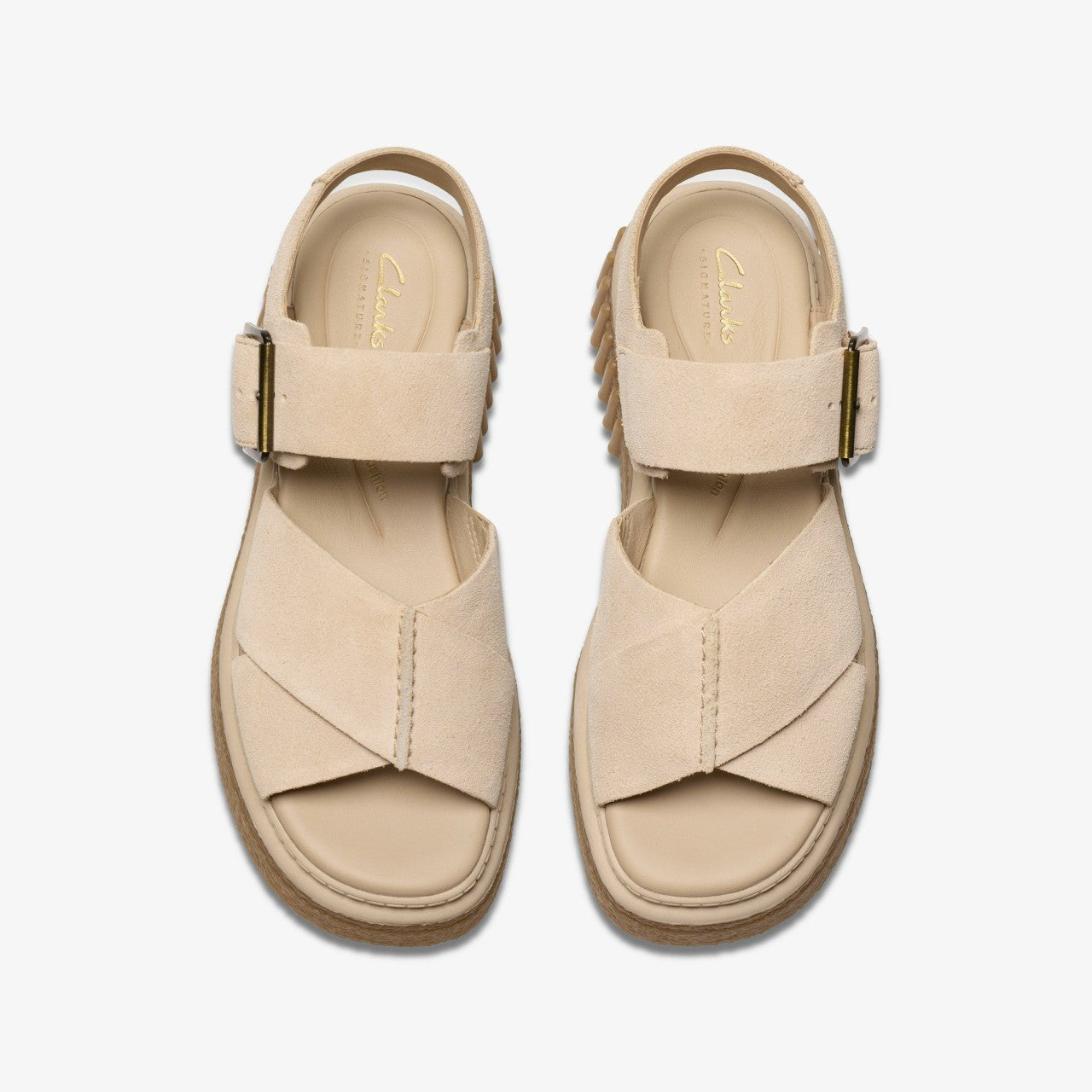 Evamar Wish Ecru Suede Clarks Women