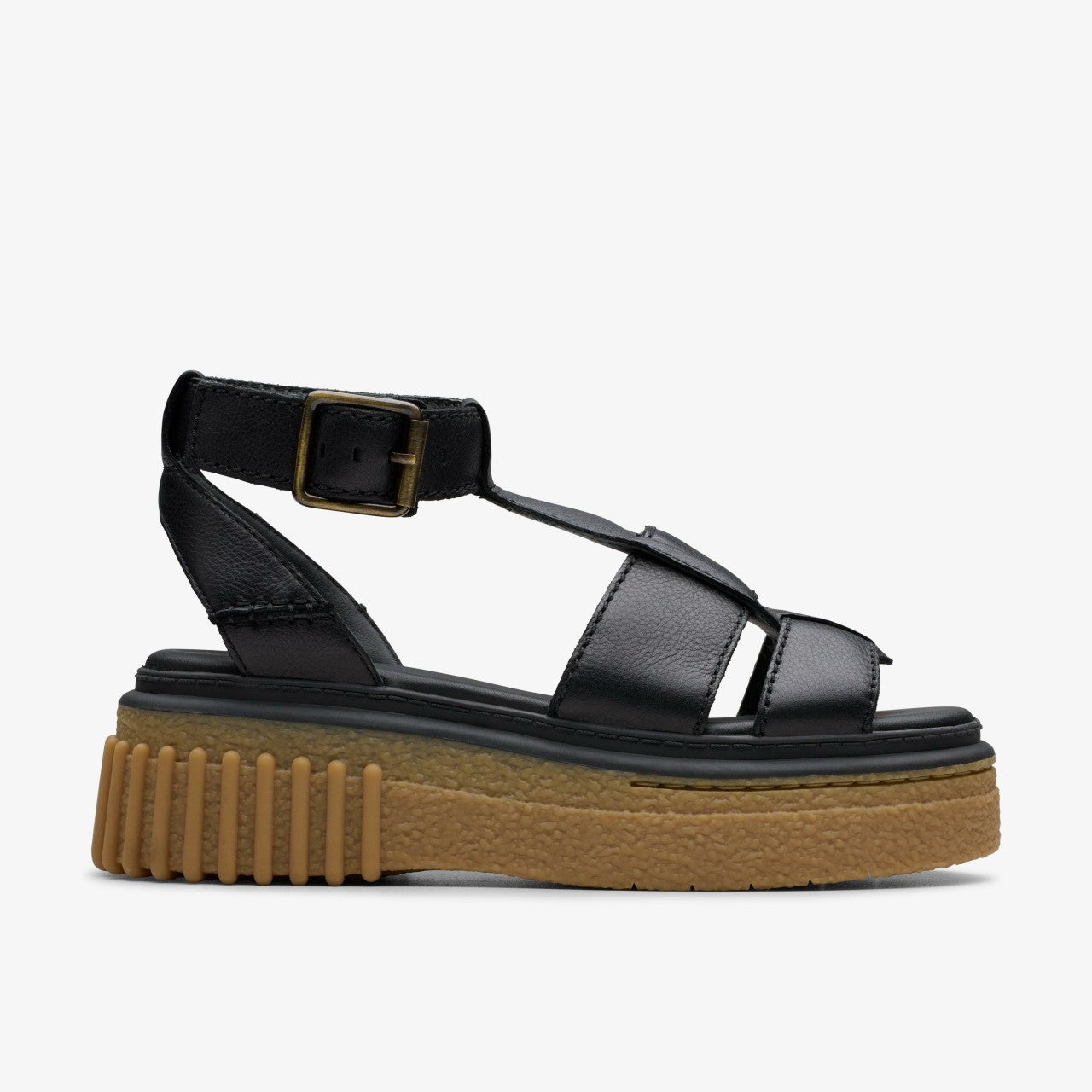Evamar Sun Black Leather Clarks Women