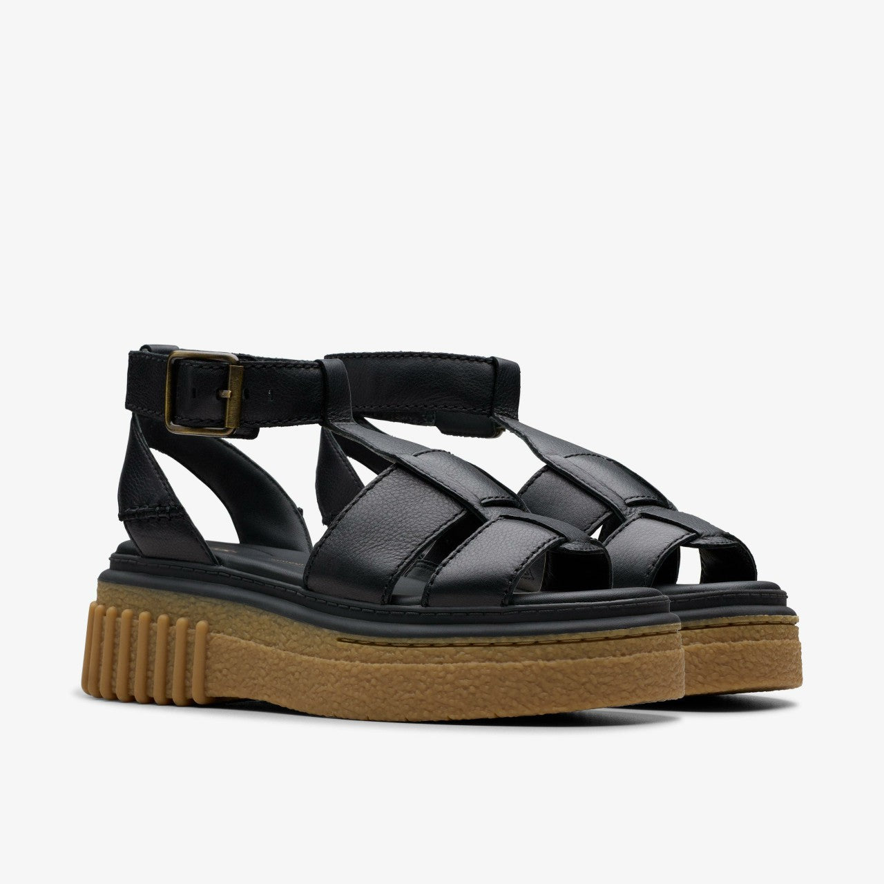 Evamar Sun Black Leather Clarks Women