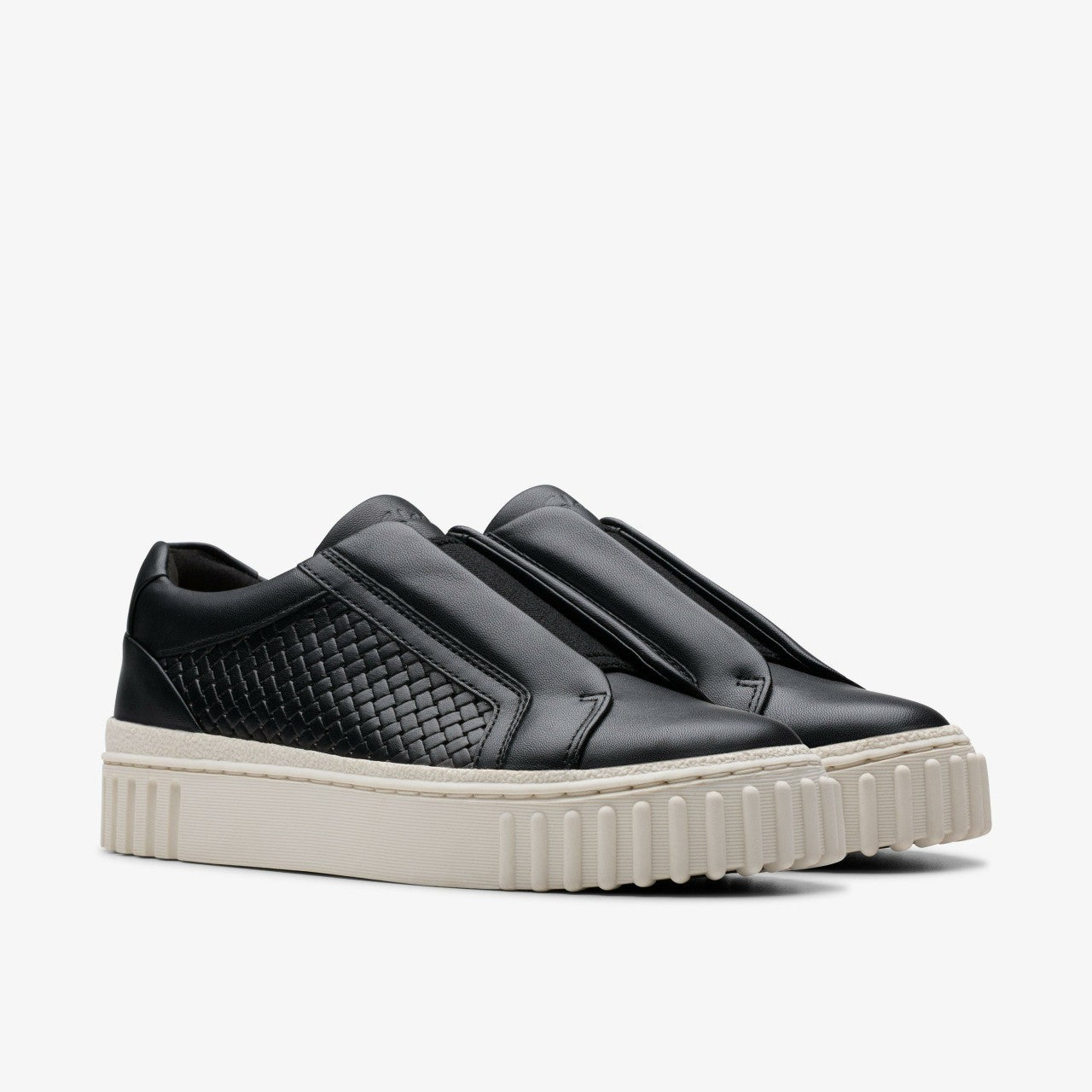 Mayhill Bay Black Leather Clarks Women