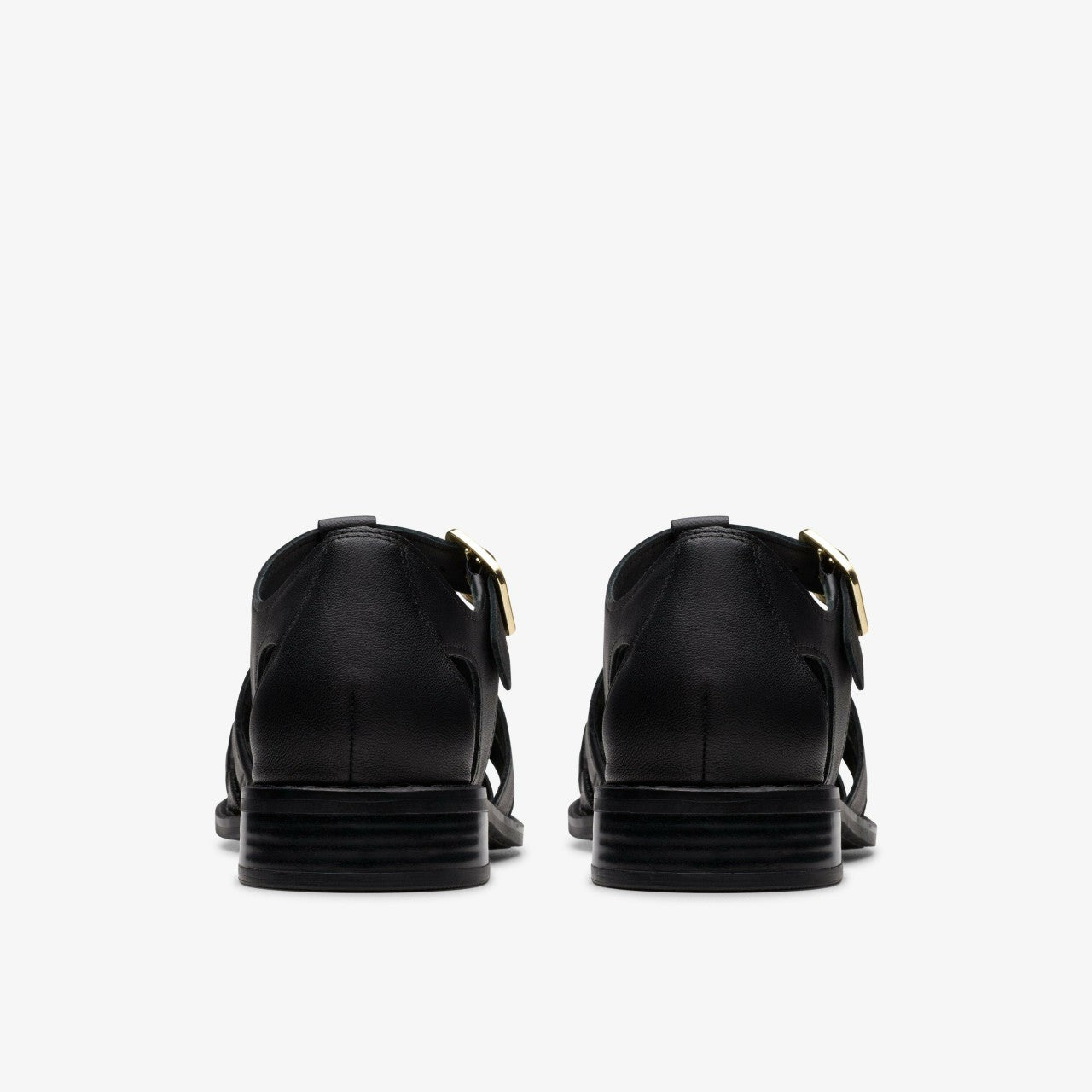 Hana Sun Black Leather Clarks Women