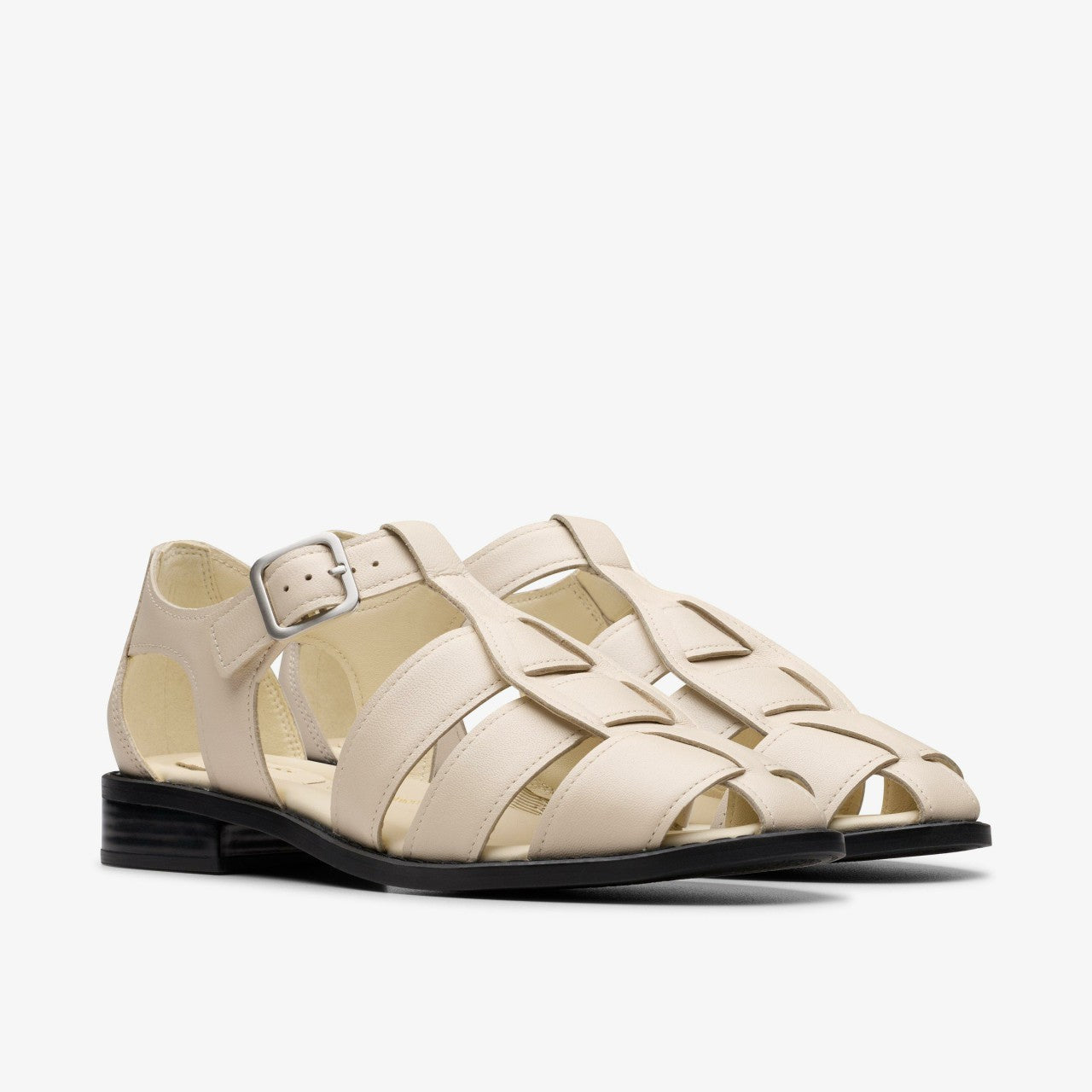 Hana Sun Off White Leather Clarks Women
