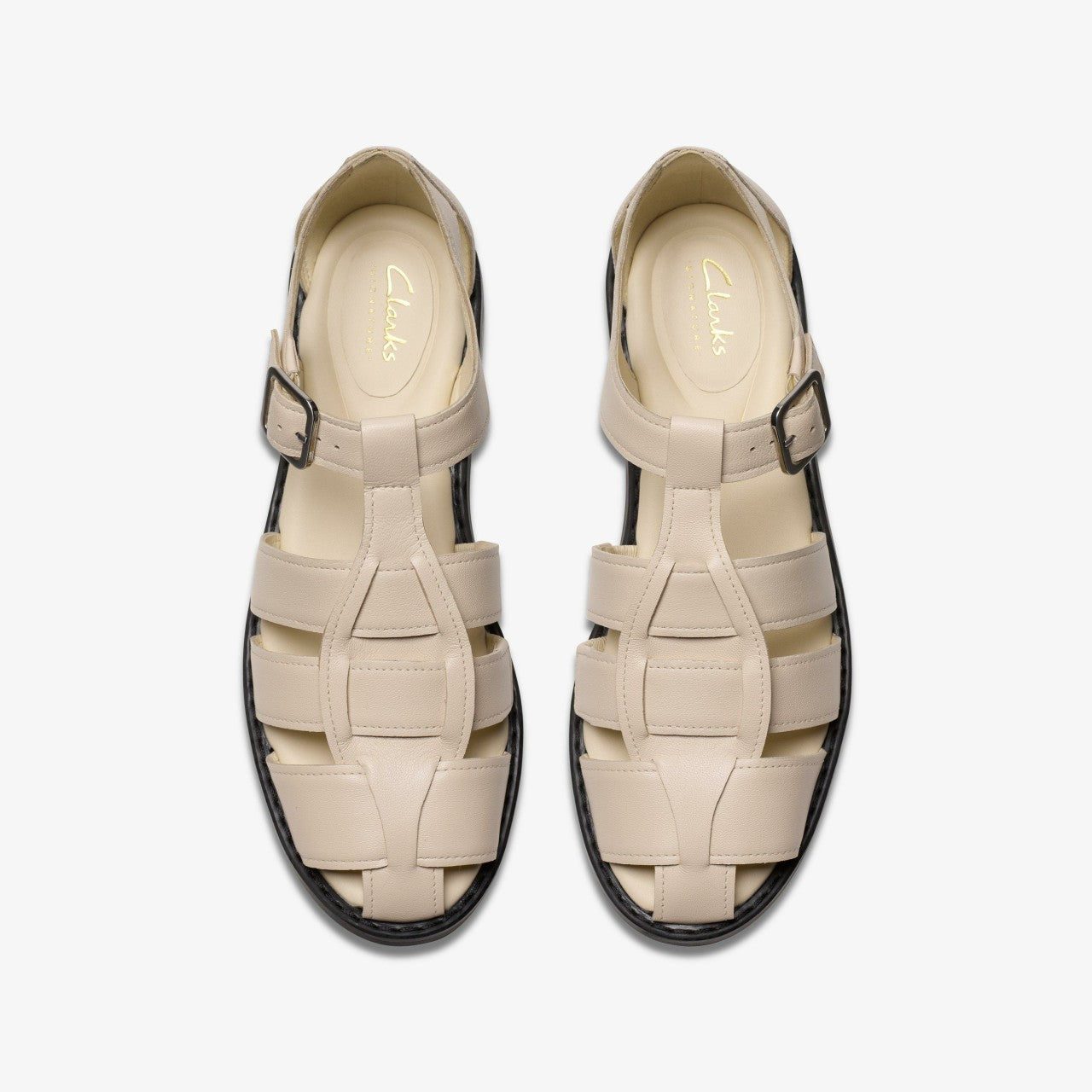 Hana Sun Off White Leather Clarks Women