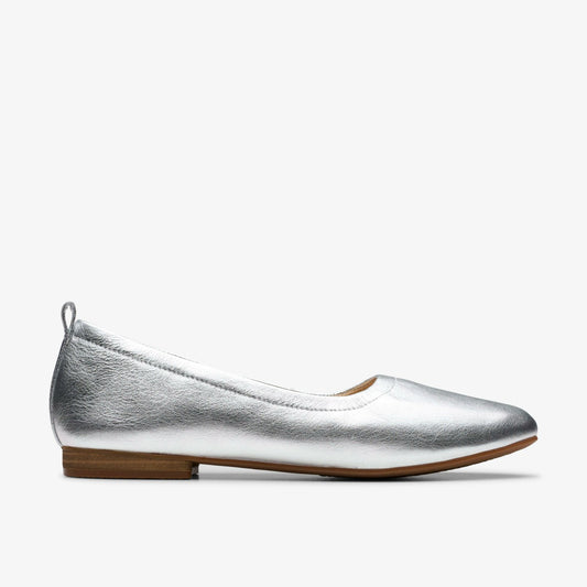 Fawna Soft Silver Metallic Clarks Women