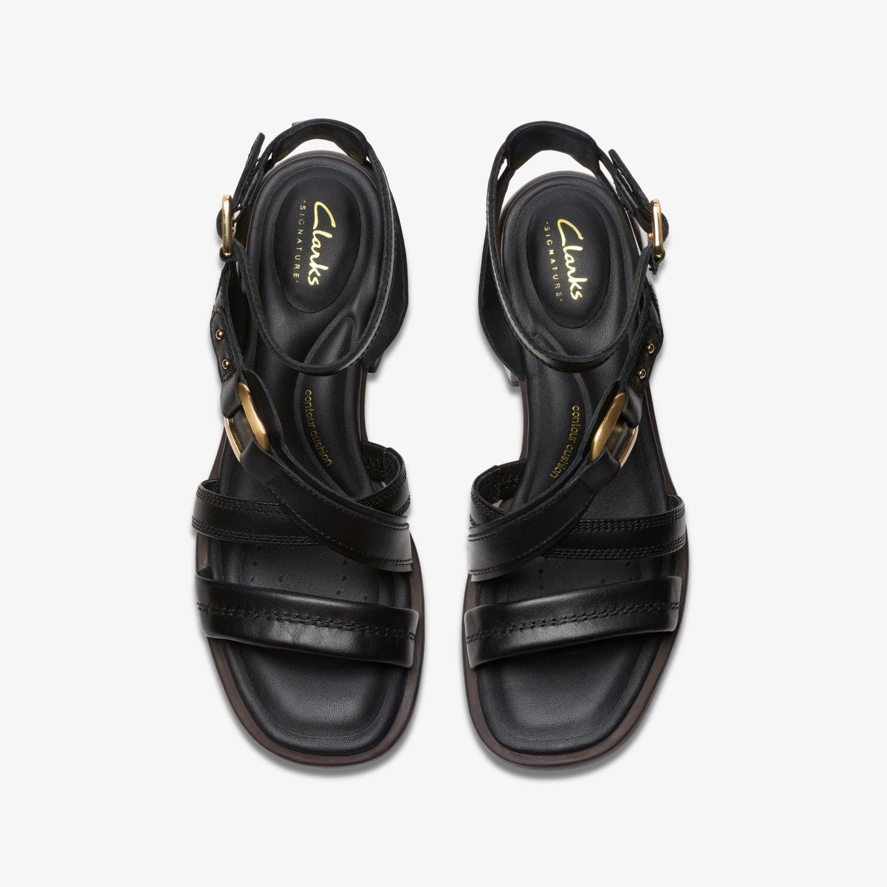 Morwyn Strap Black Leather Clarks Women