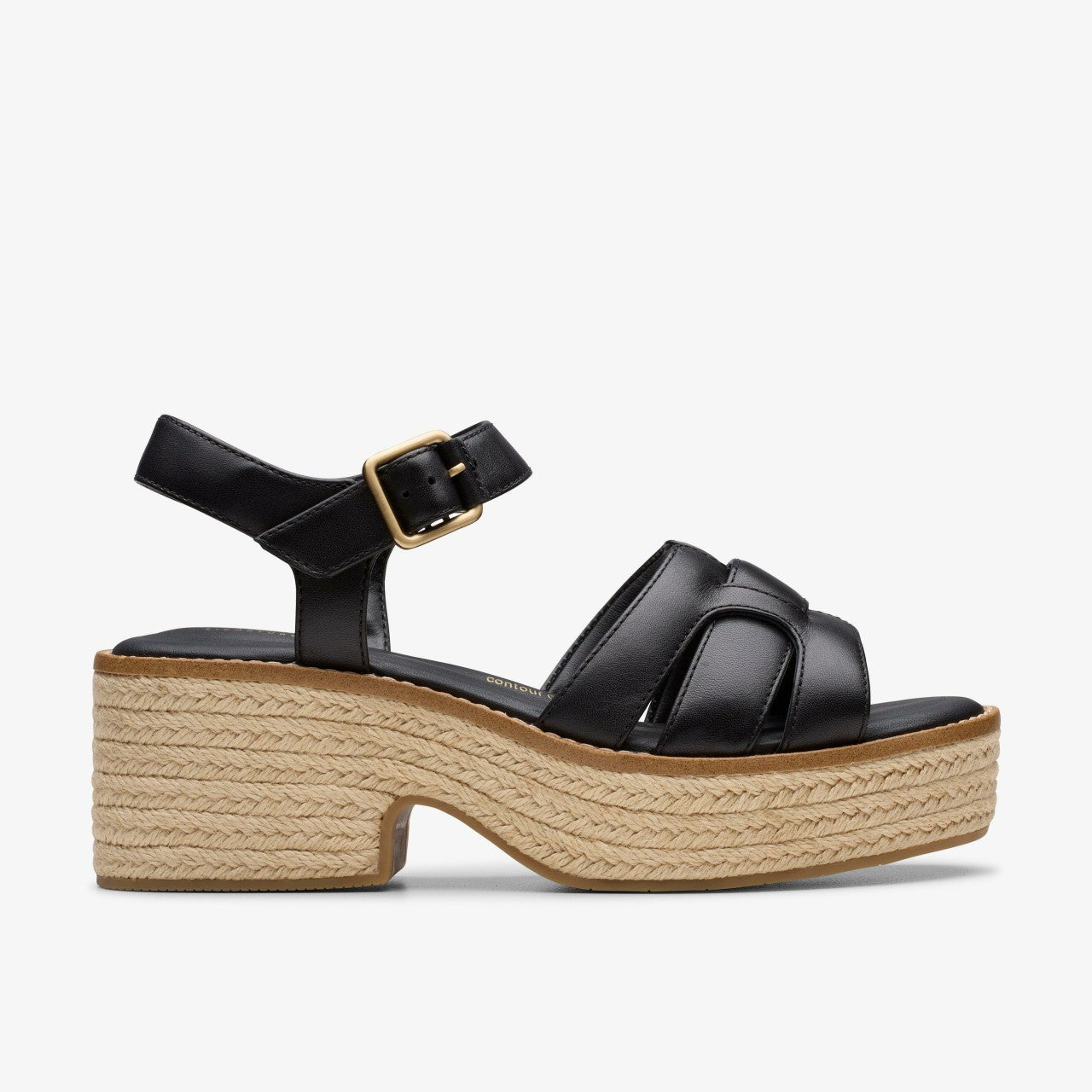 Coledale Strap Black Leather Clarks Women