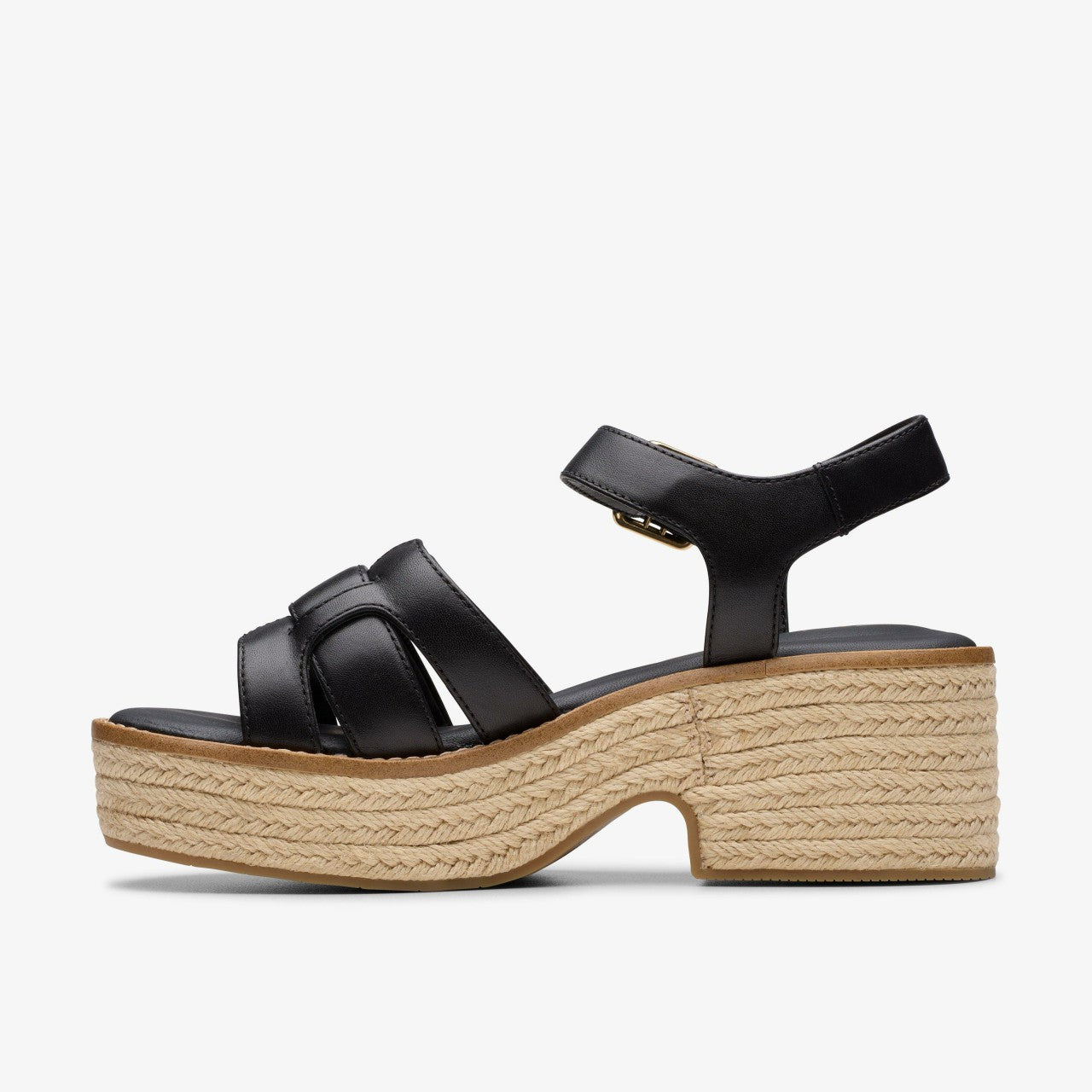 Coledale Strap Black Leather Clarks Women