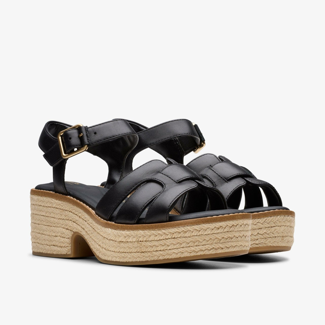 Coledale Strap Black Leather Clarks Women