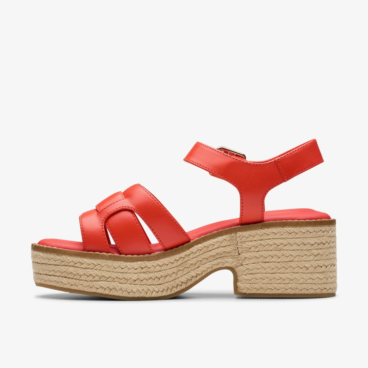 Coledale Strap Bright Red Leather Clarks Women