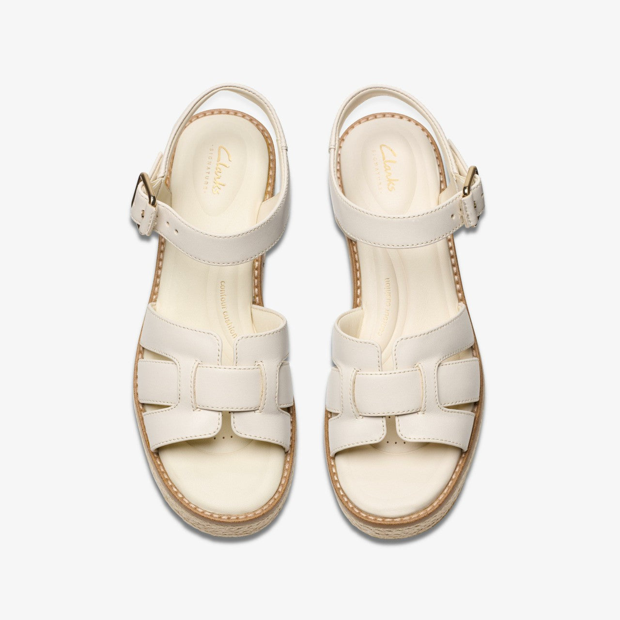Coledale Strap Cream Leather Clarks Women
