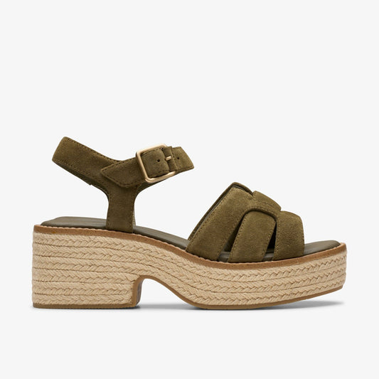 Coledale Strap Dark Olive Suede Clarks Women