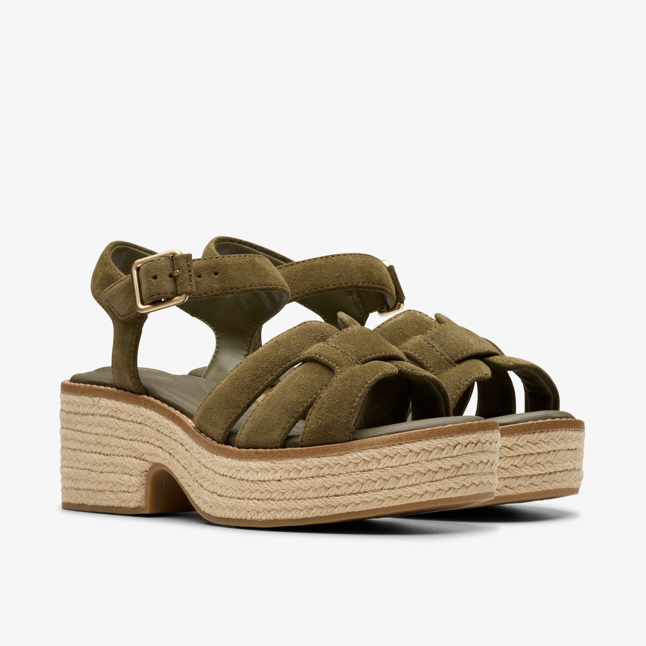 Coledale Strap Dark Olive Suede Clarks Women