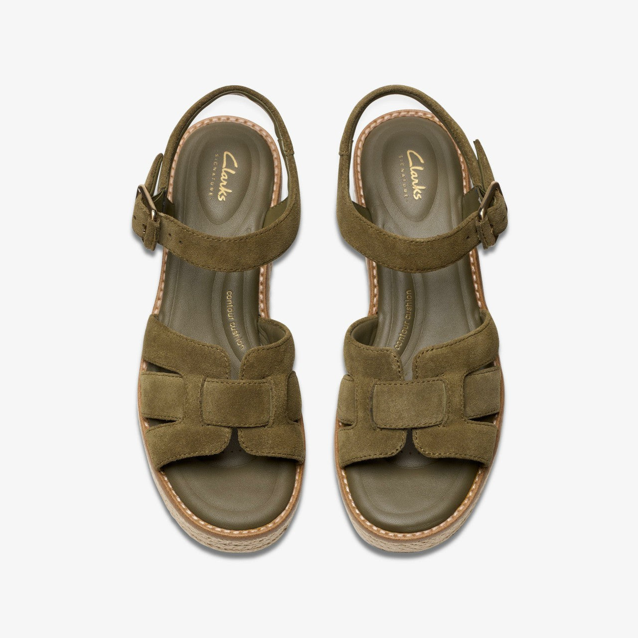 Coledale Strap Dark Olive Suede Clarks Women