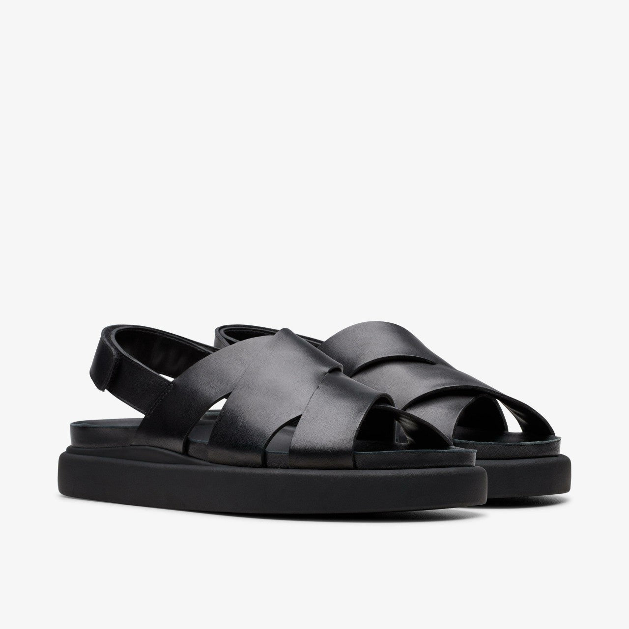 Aristella Sun Black Leather Clarks Women