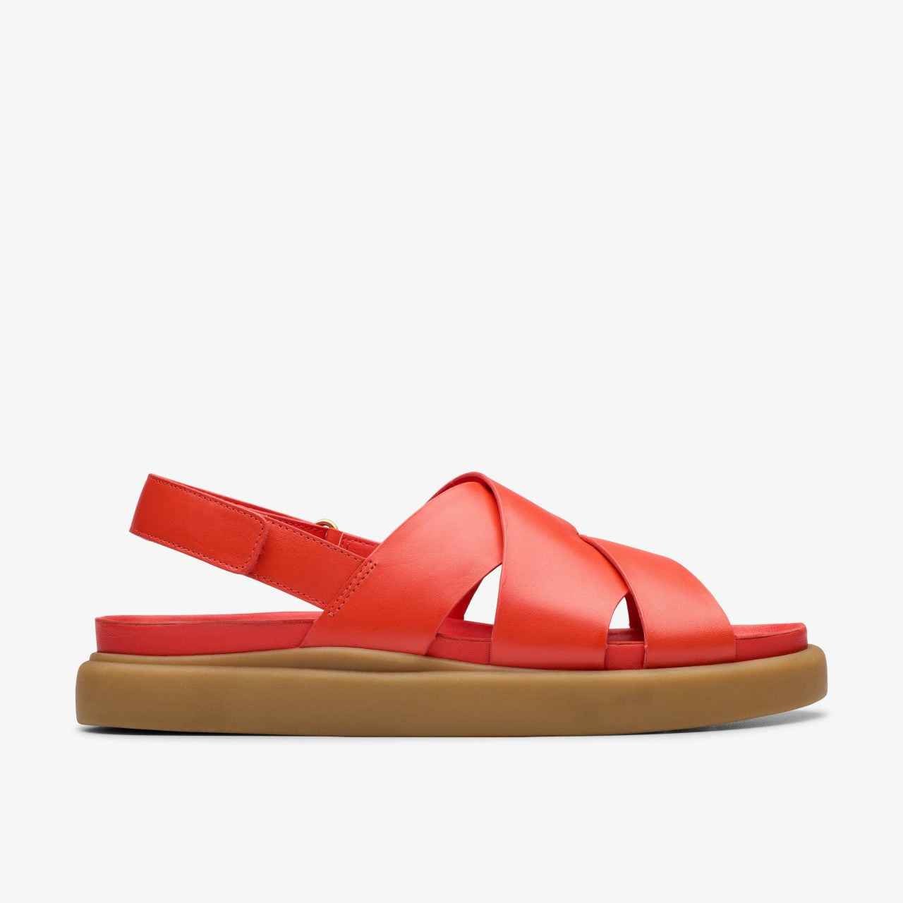 Aristella Sun Bright Red Leather Clarks Women