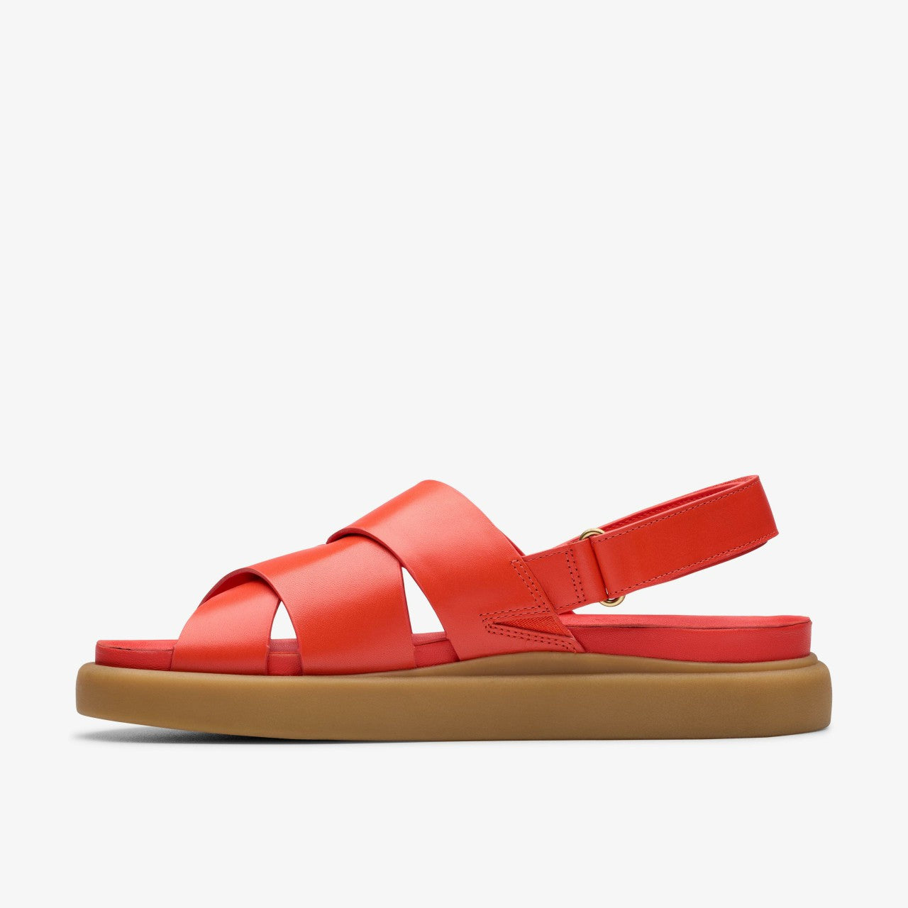 Aristella Sun Bright Red Leather Clarks Women
