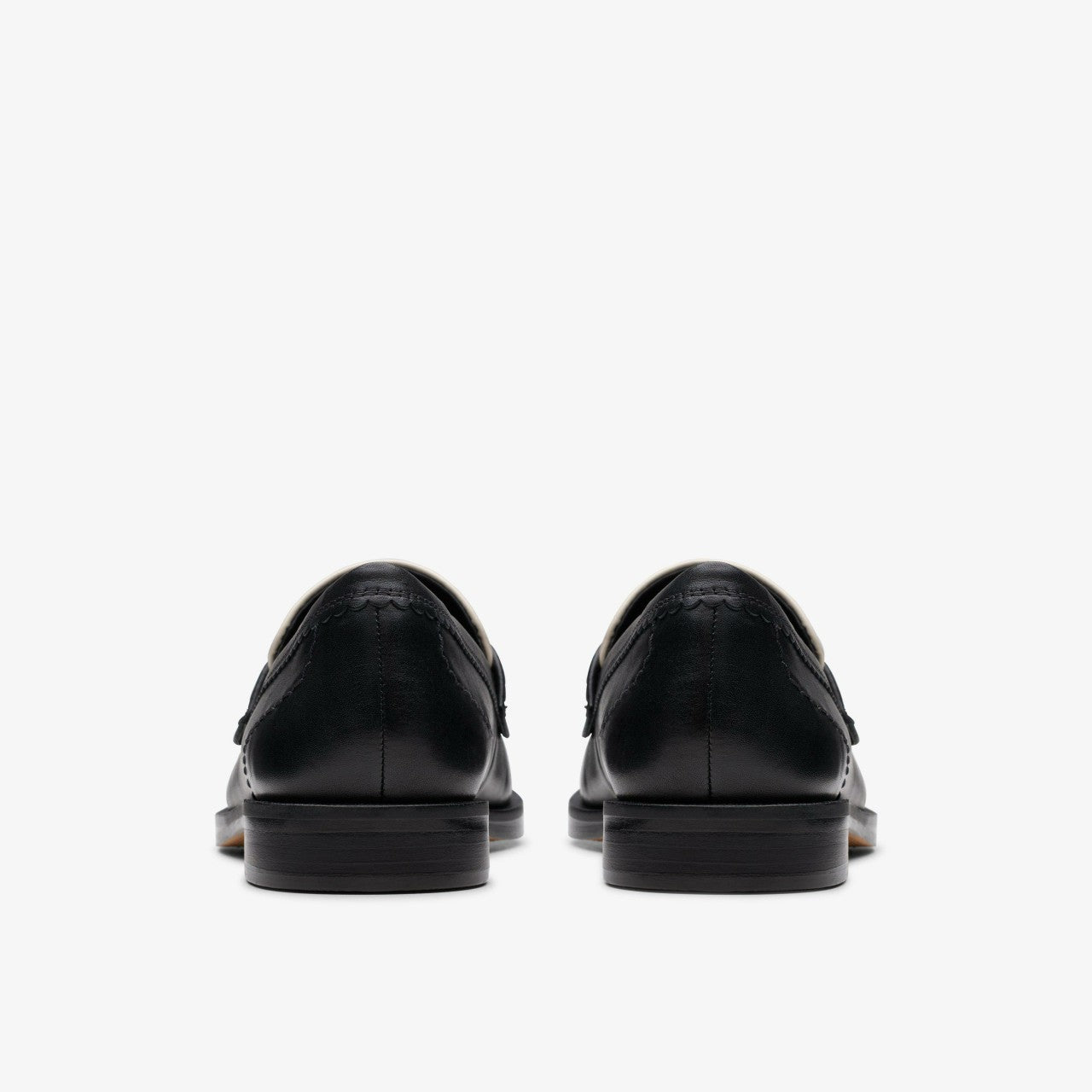 Straven Edge Black Combination Leather Clarks Women