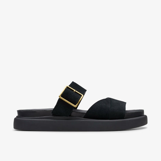 Aristella Mule Black Suede Clarks Women