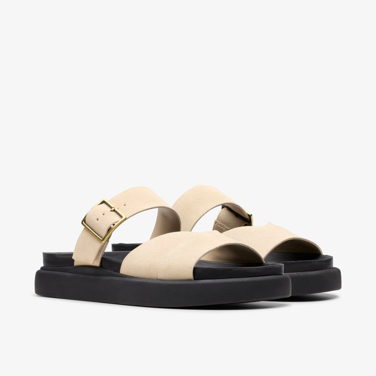 Aristella Mule Ecru Suede Clarks Women