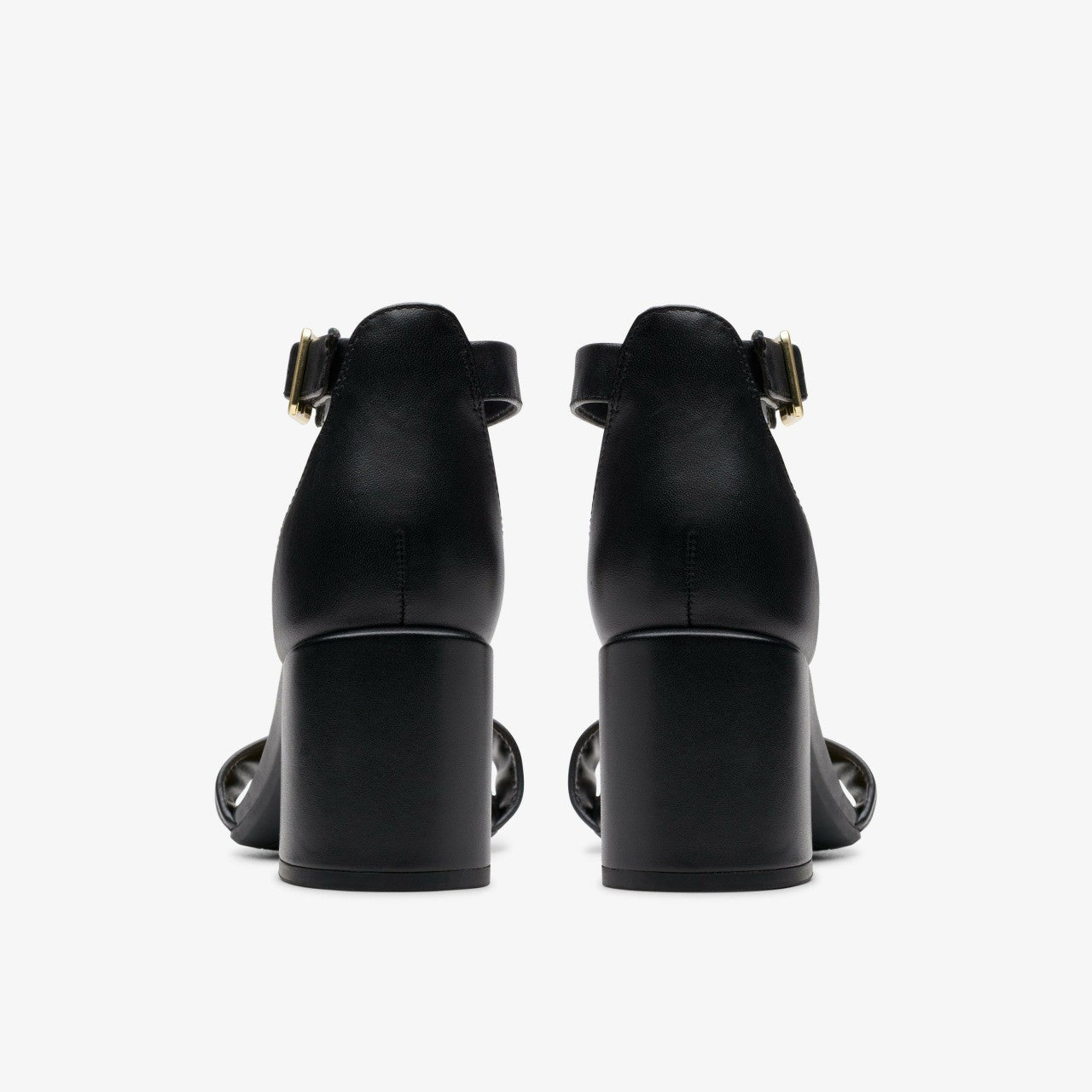 Ezoria Mae Black Leather Clarks Women