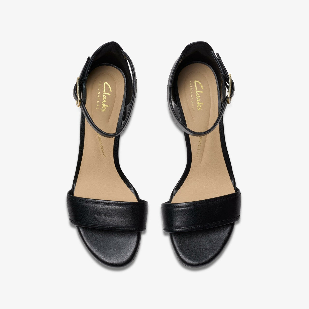 Ezoria Mae Black Leather Clarks Women