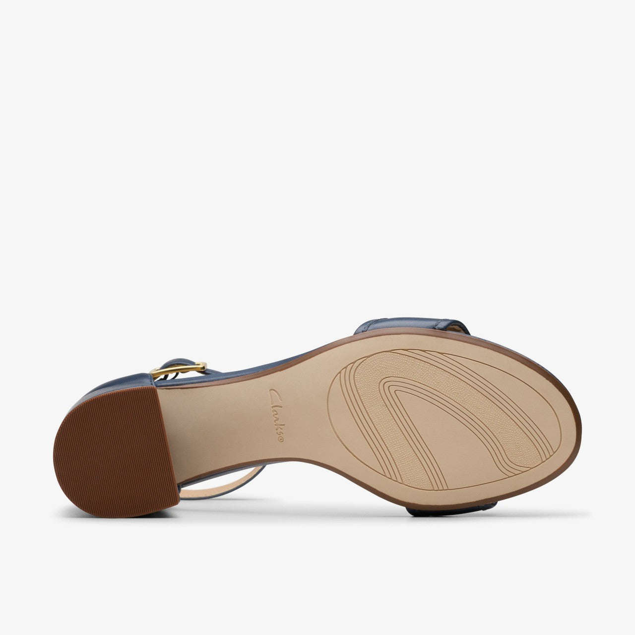 Ezoria Mae Navy Leather Clarks Women