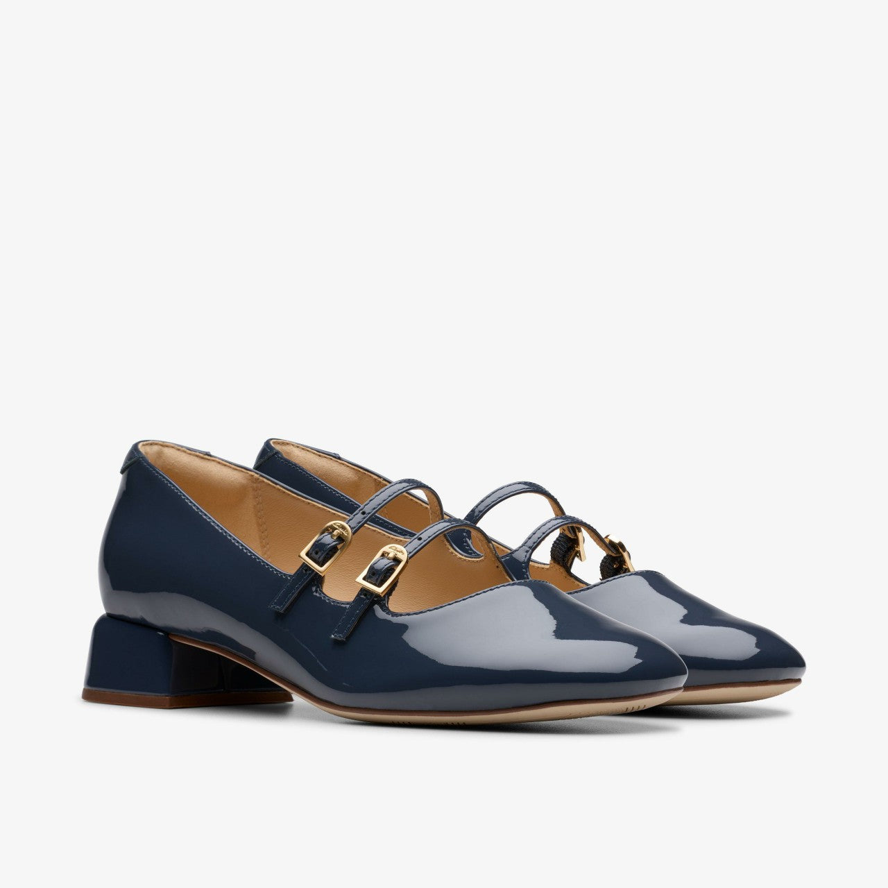 Daiss 30 Shine Navy Patent Clarks Women
