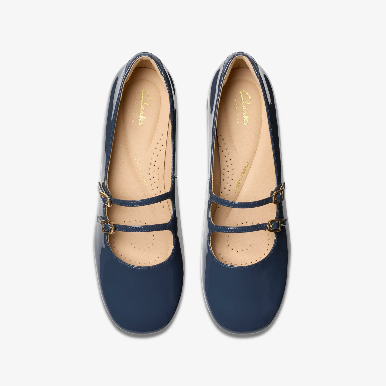 Daiss 30 Shine Navy Patent Clarks Women