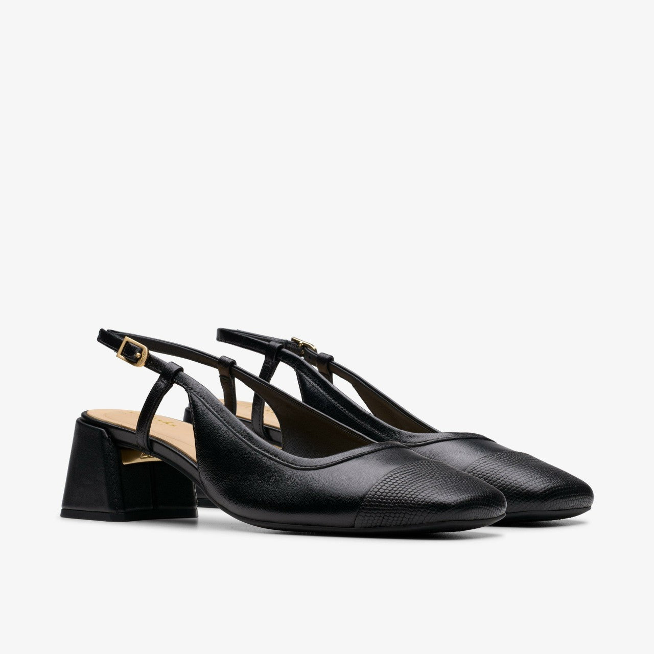 Nyta 45 Sling Black Combination Leather Clarks Women