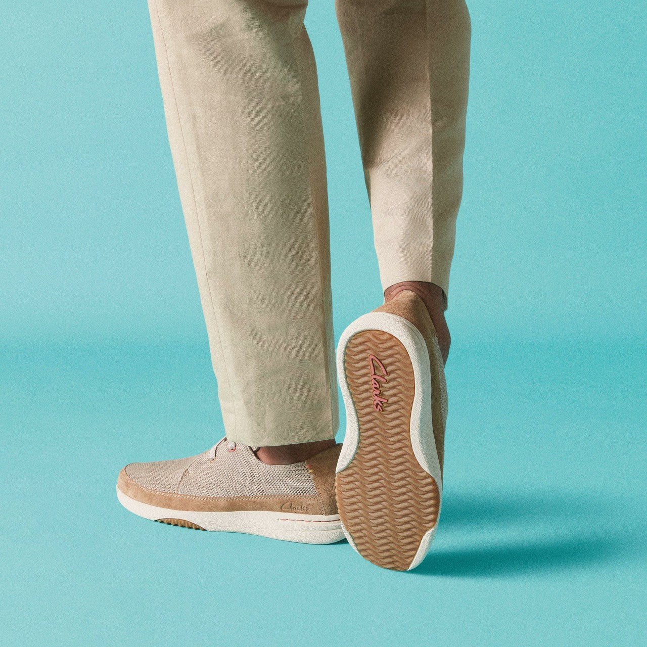 Easeway Lace Sand Combination Clarks Men