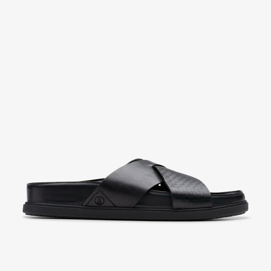 Torford Cross Black Leather Clarks Men