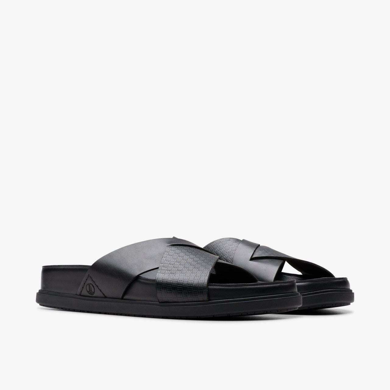 Torford Cross Black Leather Clarks Men