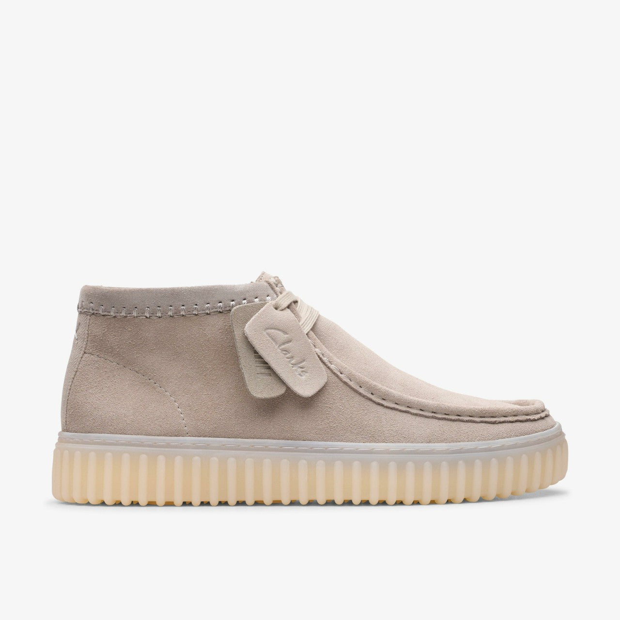 Torhill Hi Light Grey Suede Clarks Men