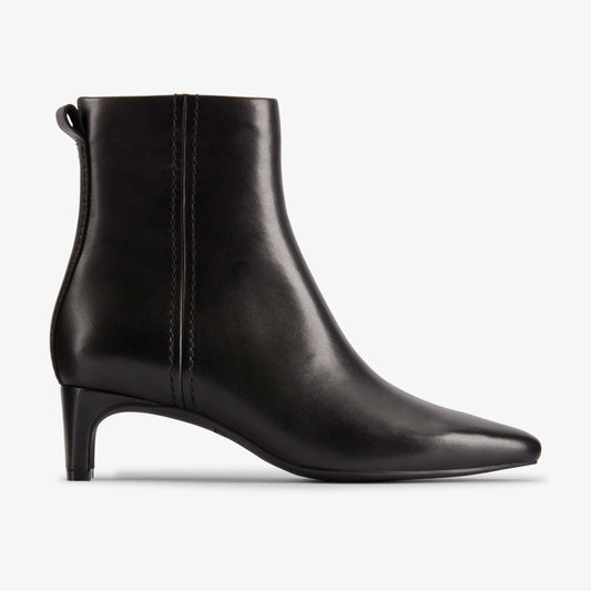 Edina Up Black Leather Clarks Women