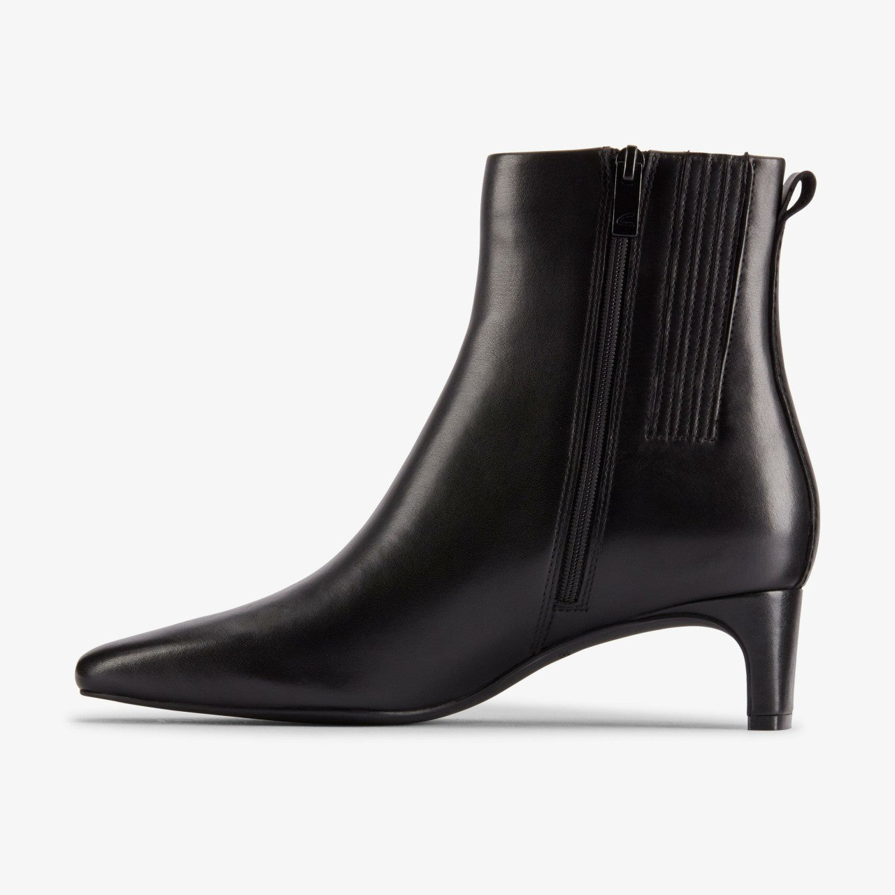 Edina Up Black Leather Clarks Women