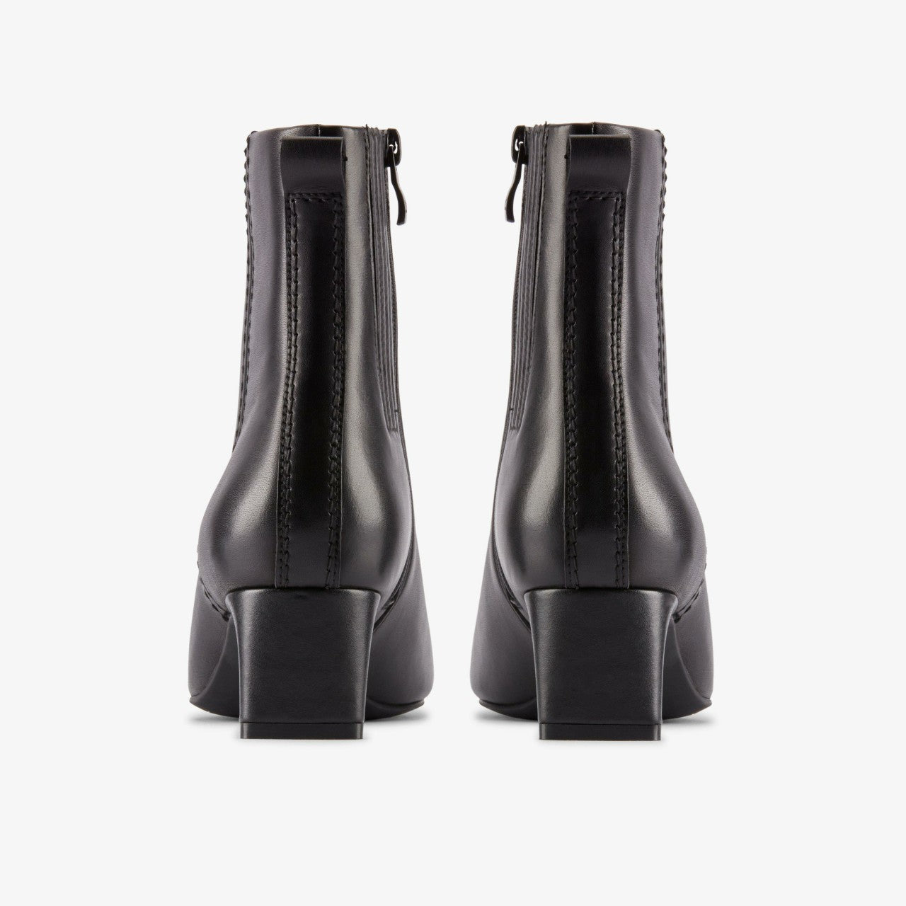 Edina Up Black Leather Clarks Women
