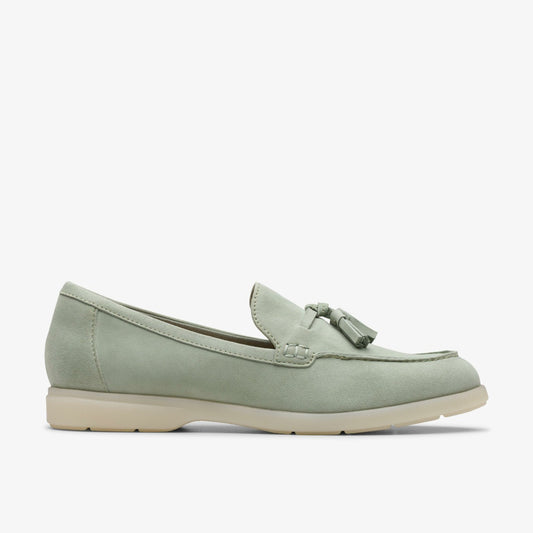 Narini Edge Light Green Suede Clarks Women