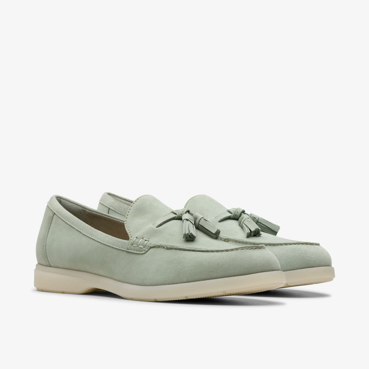Narini Edge Light Green Suede Clarks Women