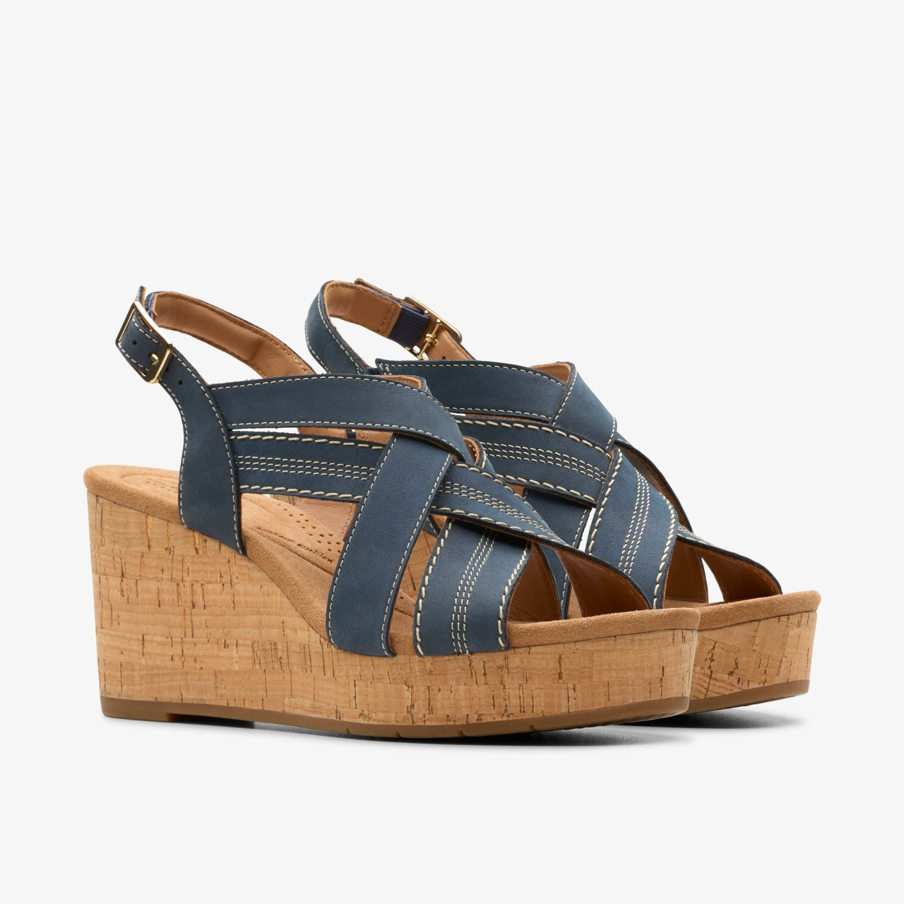 Sabina Sling Navy Nubuck Clarks Women