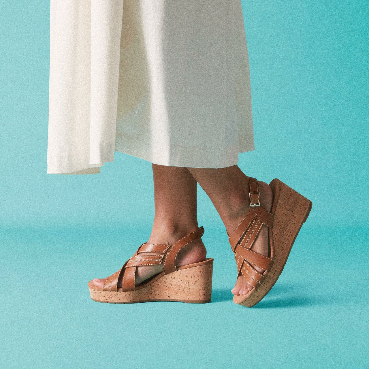 Sabina Sling Tan Leather Clarks Women
