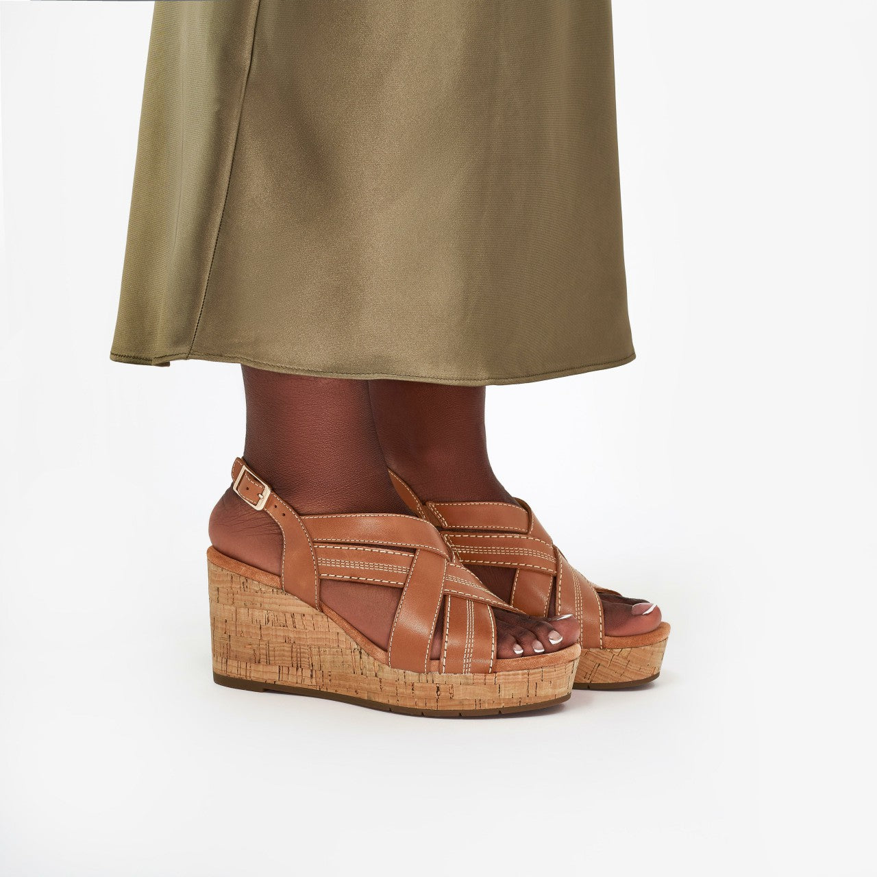 Sabina Sling Tan Leather Clarks Women