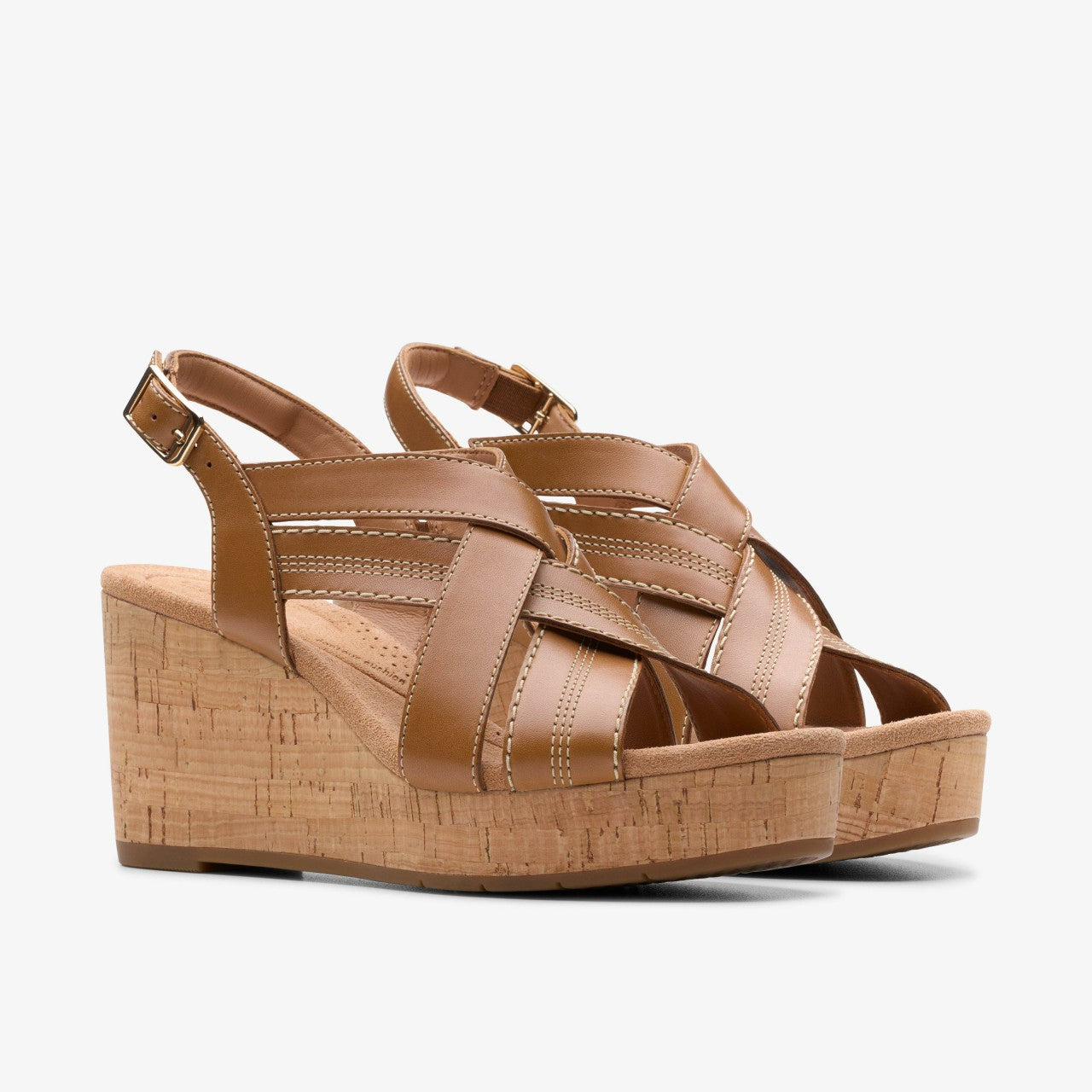 Sabina Sling Tan Leather Clarks Women