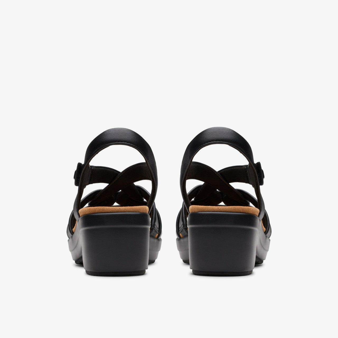Tuleah Cross Black Leather Clarks Women