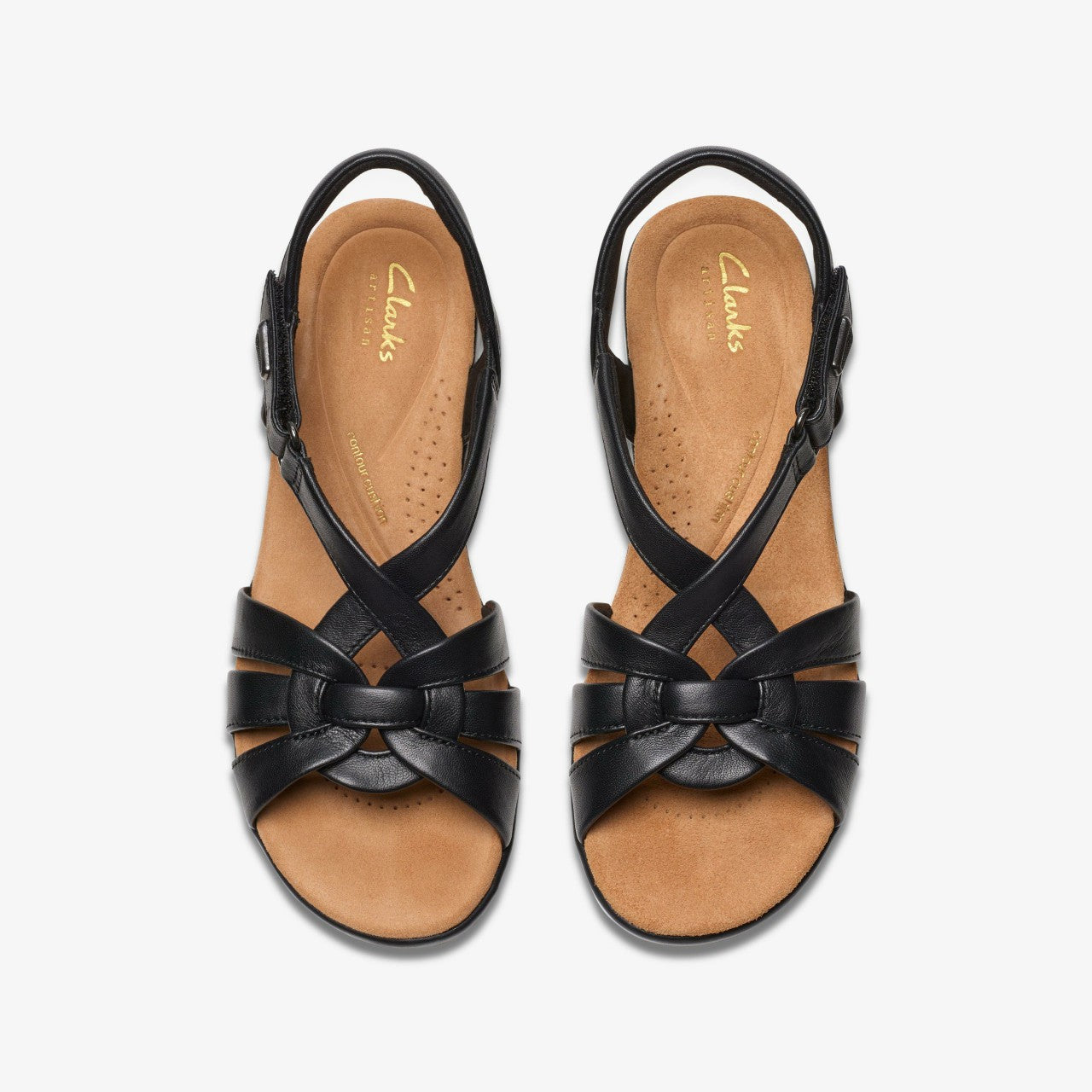Tuleah Cross Black Leather Clarks Women