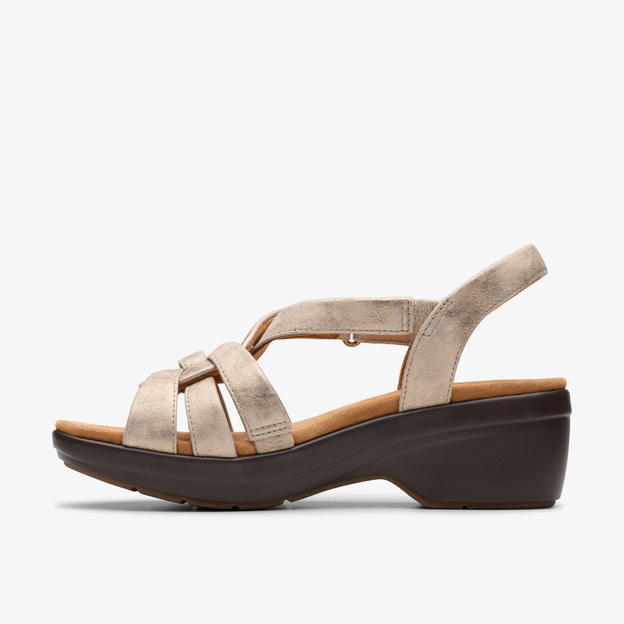Tuleah Cross Metallic Leather Clarks Women