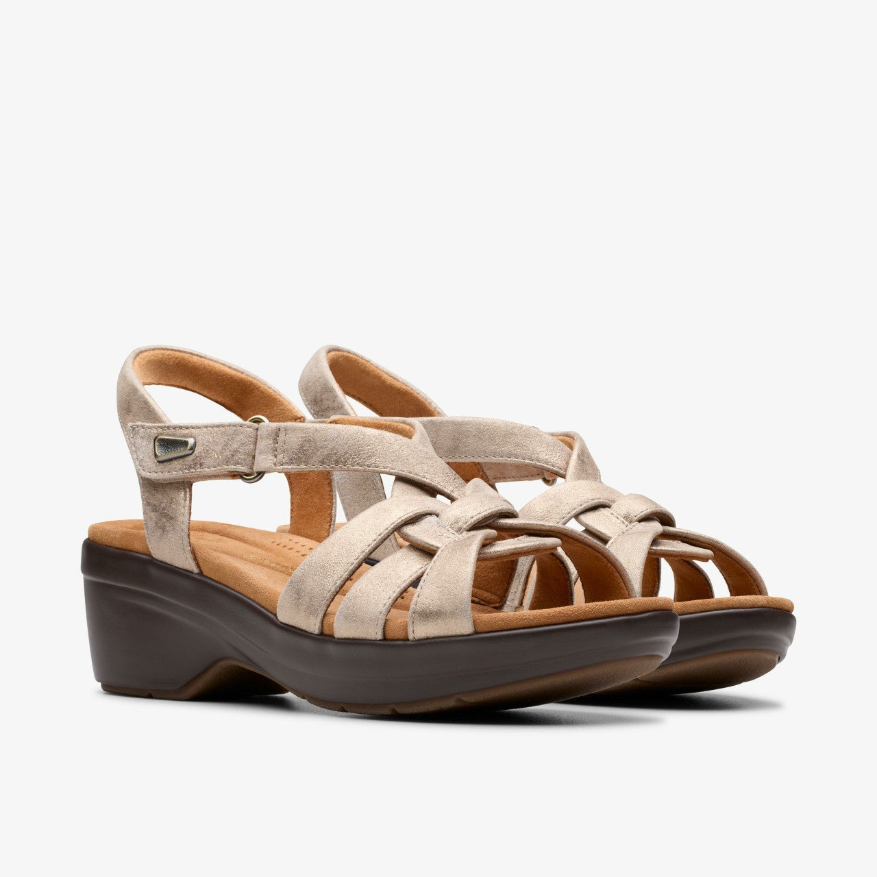 Tuleah Cross Metallic Leather Clarks Women