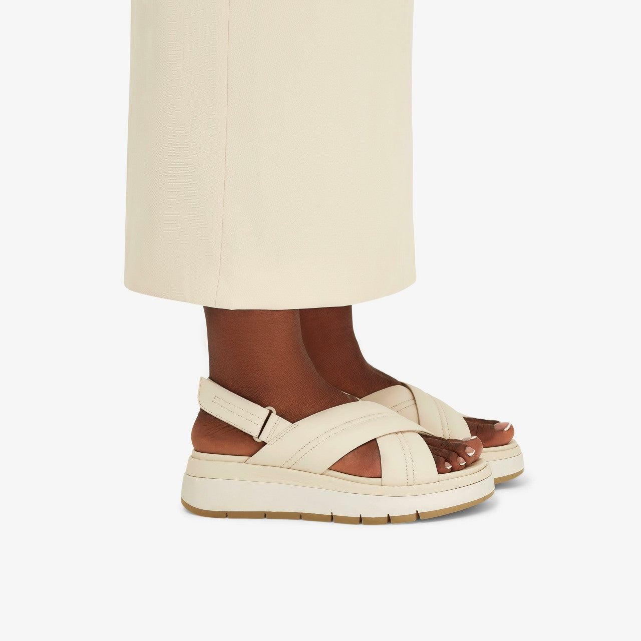 Tuscan Cross Cream Leather Clarks Women